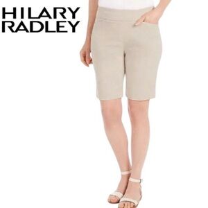 16W Hilary Radley Stretch Pull On Walking/Bike Bermuda Shorts, New With Tags